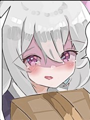 紙板箱裡的害羞女孩